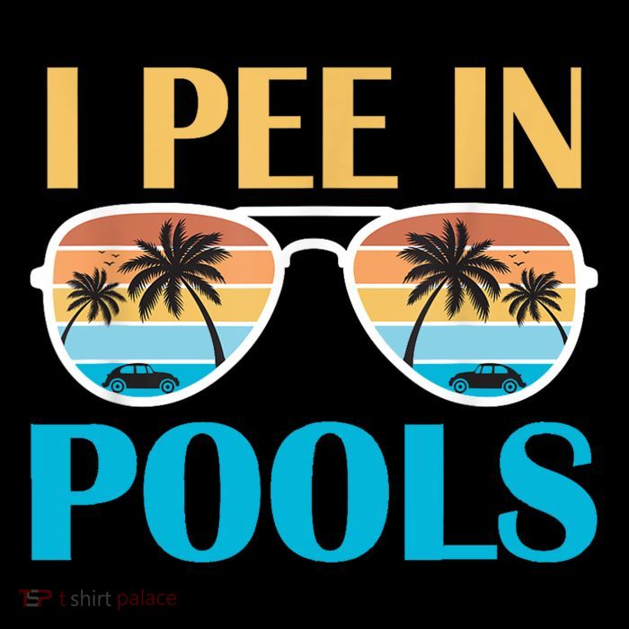 I Pee In Pools Funny Jokes Sarcastic Sayings Cropped Pullover Crew