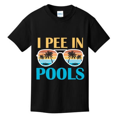 I Pee In Pools Funny Jokes Sarcastic Sayings Kids T-Shirt