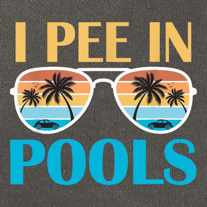 I Pee In Pools Funny Jokes Sarcastic Sayings Cotton Canvas Backpack