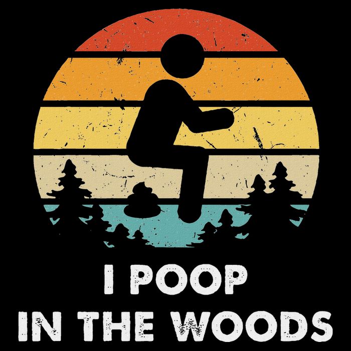 I Poop In The Woods Funny Outdoors Sustainable Bucket Hat