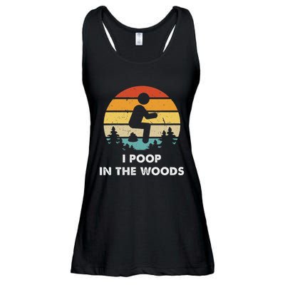 I Poop In The Woods Funny Outdoors Ladies Essential Flowy Tank