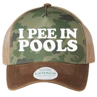 I Pee In Pools Funny Vacation I Pee In Pools Legacy Tie Dye Trucker Hat