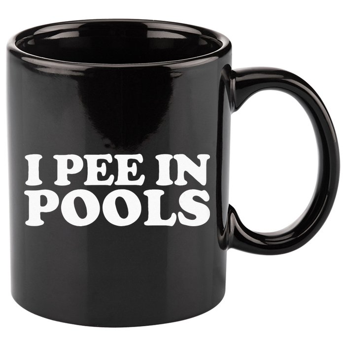 I Pee In Pools Funny Vacation I Pee In Pools 11oz C Handle Ceramic Mug
