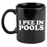 I Pee In Pools Funny Vacation I Pee In Pools 11oz C Handle Ceramic Mug