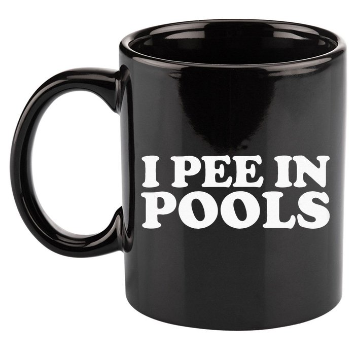 I Pee In Pools Funny Vacation I Pee In Pools 11oz C Handle Ceramic Mug