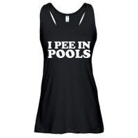I Pee In Pools Funny Vacation I Pee In Pools Ladies Essential Flowy Tank