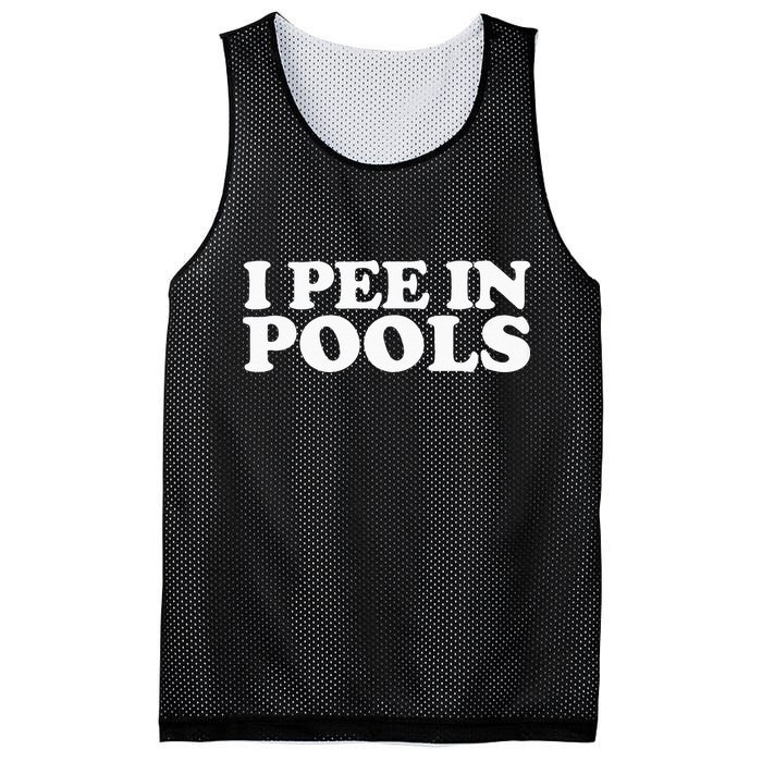 I Pee In Pools Funny Vacation I Pee In Pools Mesh Reversible Basketball Jersey Tank