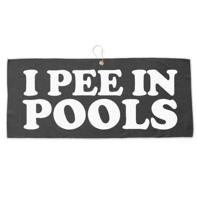 I Pee In Pools Funny Vacation I Pee In Pools Large Microfiber Waffle Golf Towel