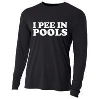 I Pee In Pools Funny Vacation I Pee In Pools Cooling Performance Long Sleeve Crew