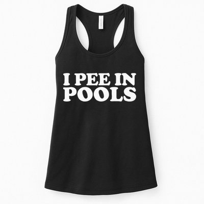 I Pee In Pools Funny Vacation I Pee In Pools Womens Tank Top