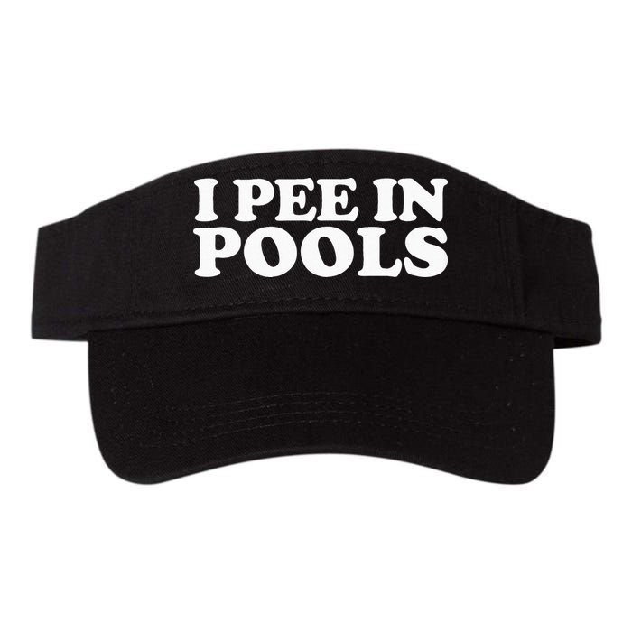 I Pee In Pools Funny Vacation I Pee In Pools Valucap Bio-Washed Visor