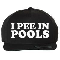 I Pee In Pools Funny Vacation I Pee In Pools Wool Snapback Cap