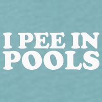 I Pee In Pools Funny Vacation I Pee In Pools Sueded Cloud Jersey T-Shirt