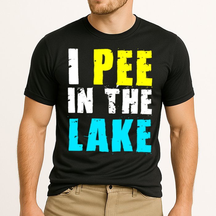 I Pee In The Lake Funny Summer Vacation Cooling Performance Crew T-Shirt