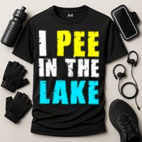 I Pee In The Lake Funny Summer Vacation Cooling Performance Crew T-Shirt