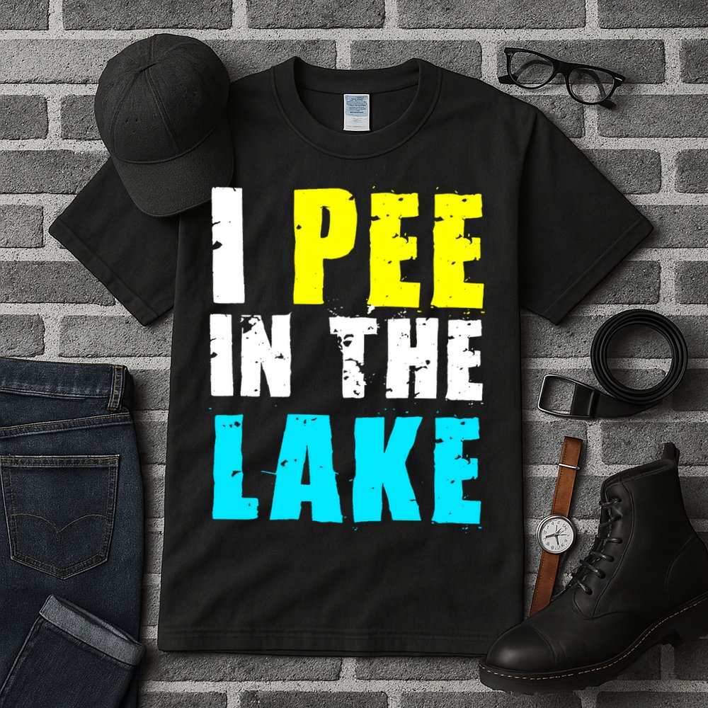 I Pee In The Lake Funny Summer Vacation Tall T-Shirt