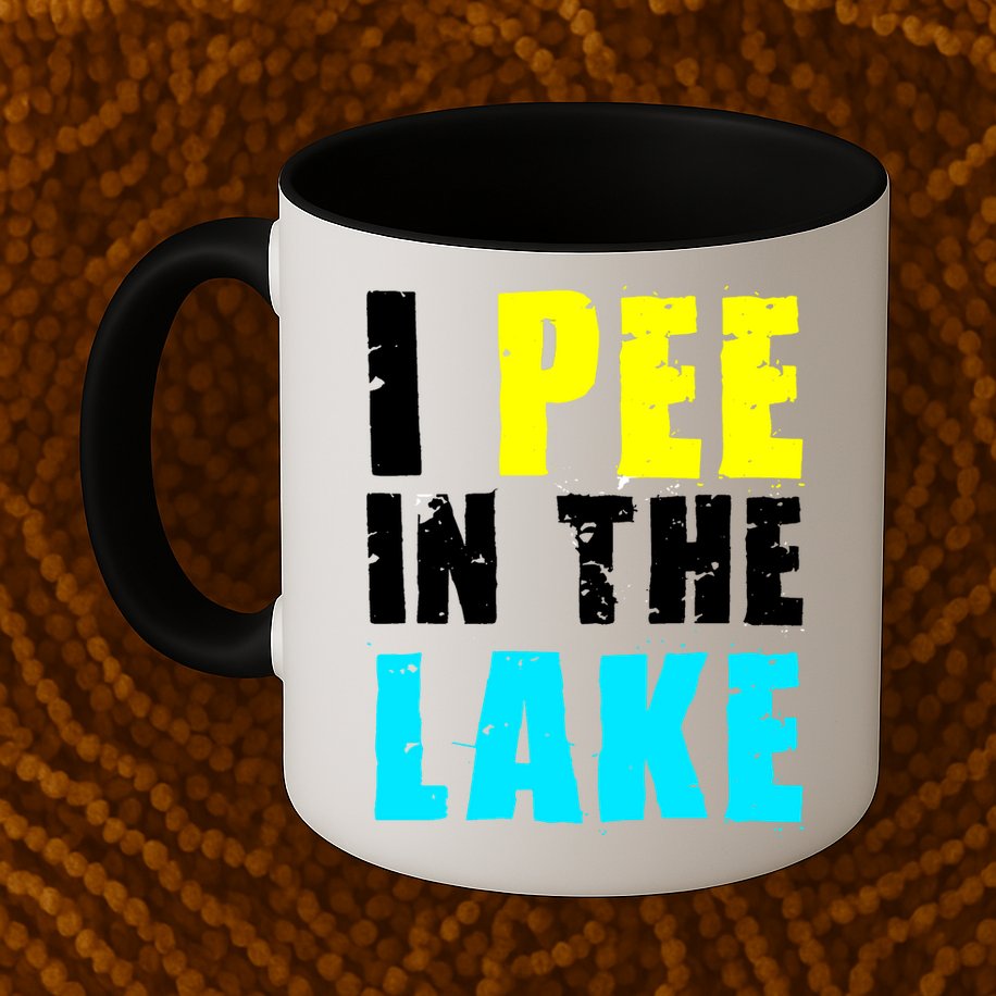 I Pee In The Lake Funny Summer Vacation Mug