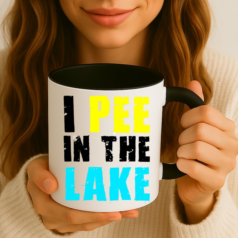 I Pee In The Lake Funny Summer Vacation Mug