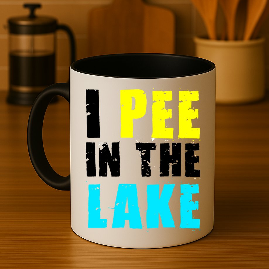 I Pee In The Lake Funny Summer Vacation Mug