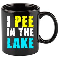 I Pee In The Lake Funny Summer Vacation 11oz C Handle Ceramic Mug