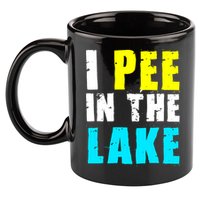 I Pee In The Lake Funny Summer Vacation 11oz C Handle Ceramic Mug