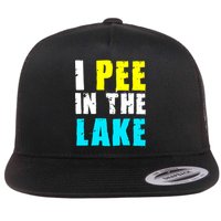 I Pee In The Lake Funny Summer Vacation Flatbill Hat