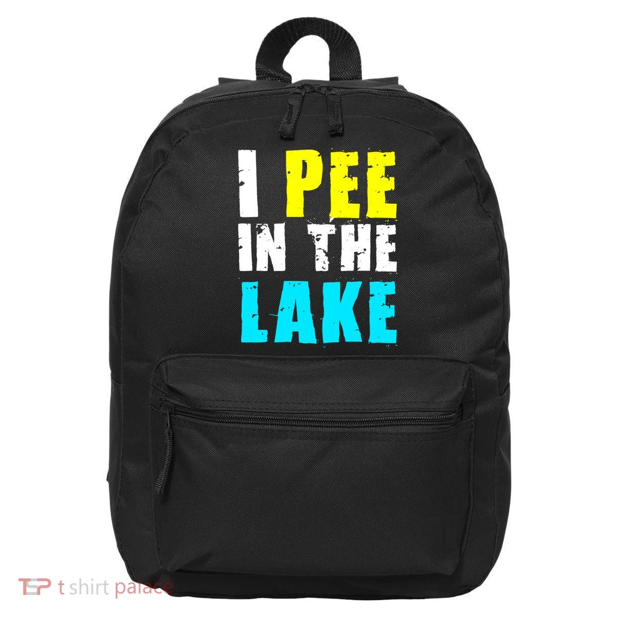 I Pee In The Lake Funny Summer Vacation 16 in Basic Backpack