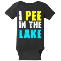 I Pee In The Lake Funny Summer Vacation Baby Bodysuit