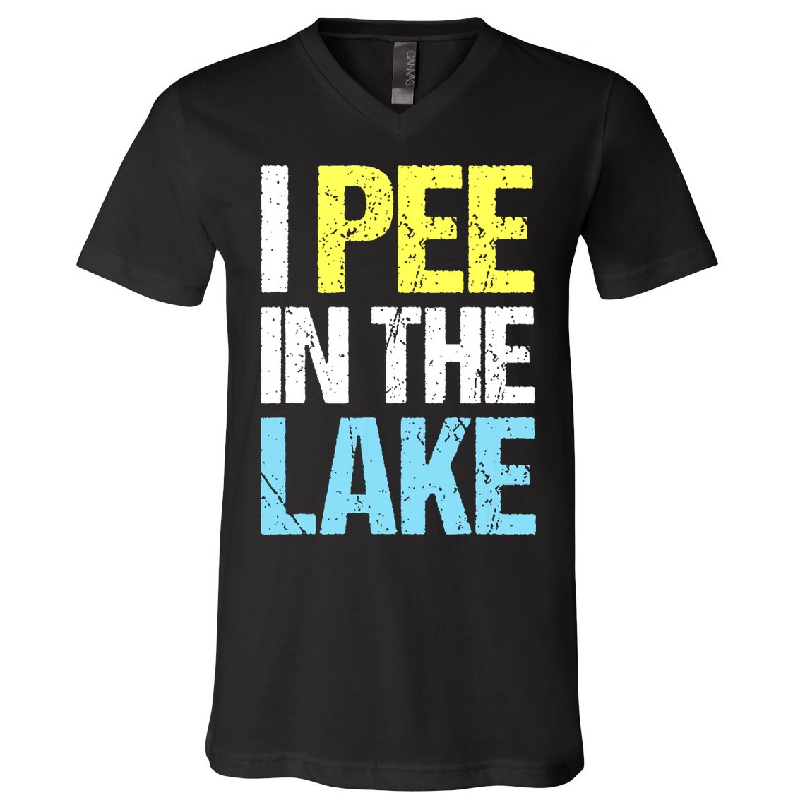 I Pee In The Lake Funny Summer Vacation V-Neck T-Shirt