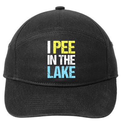 I Pee In The Lake Funny Summer Vacation 7-Panel Snapback Hat