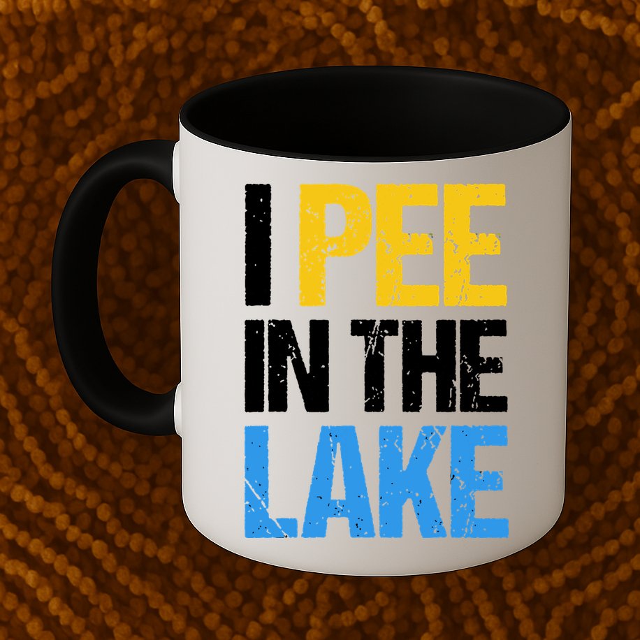 I Pee In The Lake Funny Summer Vacation Mug