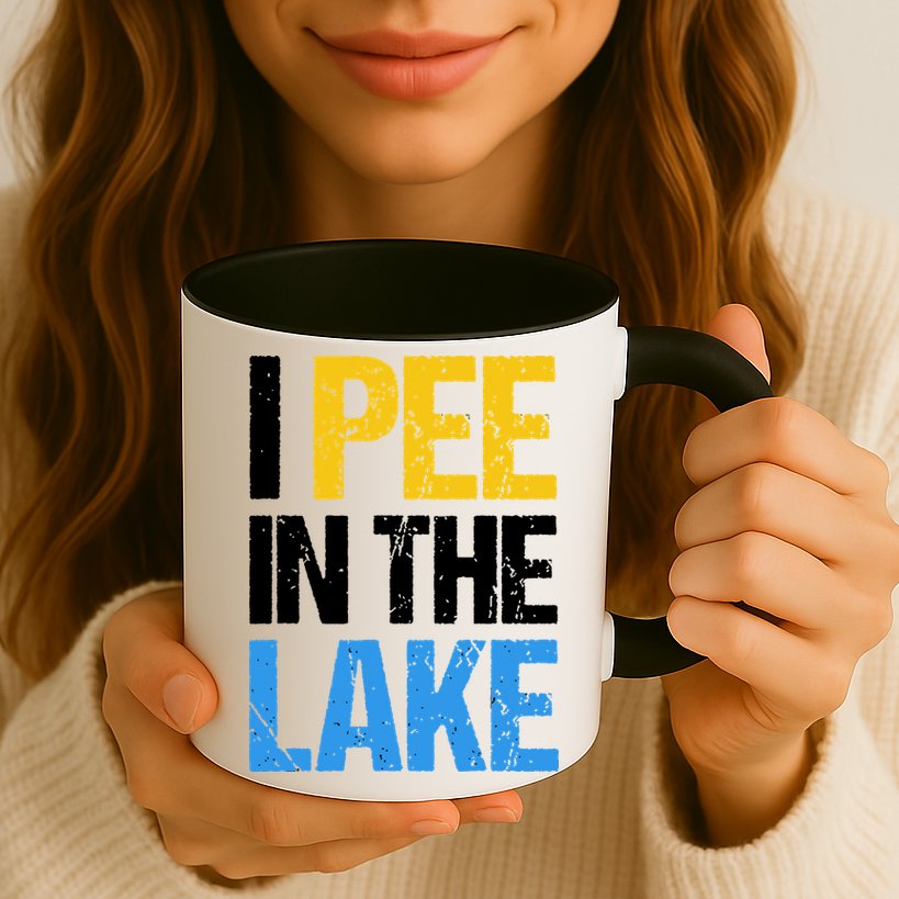 I Pee In The Lake Funny Summer Vacation Mug