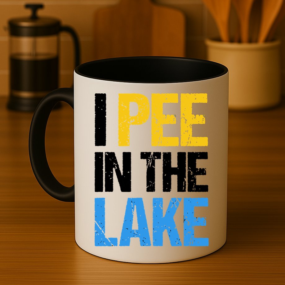 I Pee In The Lake Funny Summer Vacation Mug
