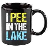 I Pee In The Lake Funny Summer Vacation 11oz C Handle Ceramic Mug