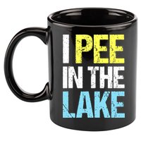 I Pee In The Lake Funny Summer Vacation 11oz C Handle Ceramic Mug