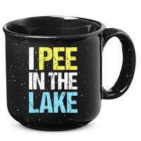 I Pee In The Lake Funny Summer Vacation 15oz Campfire Ceramic Mug