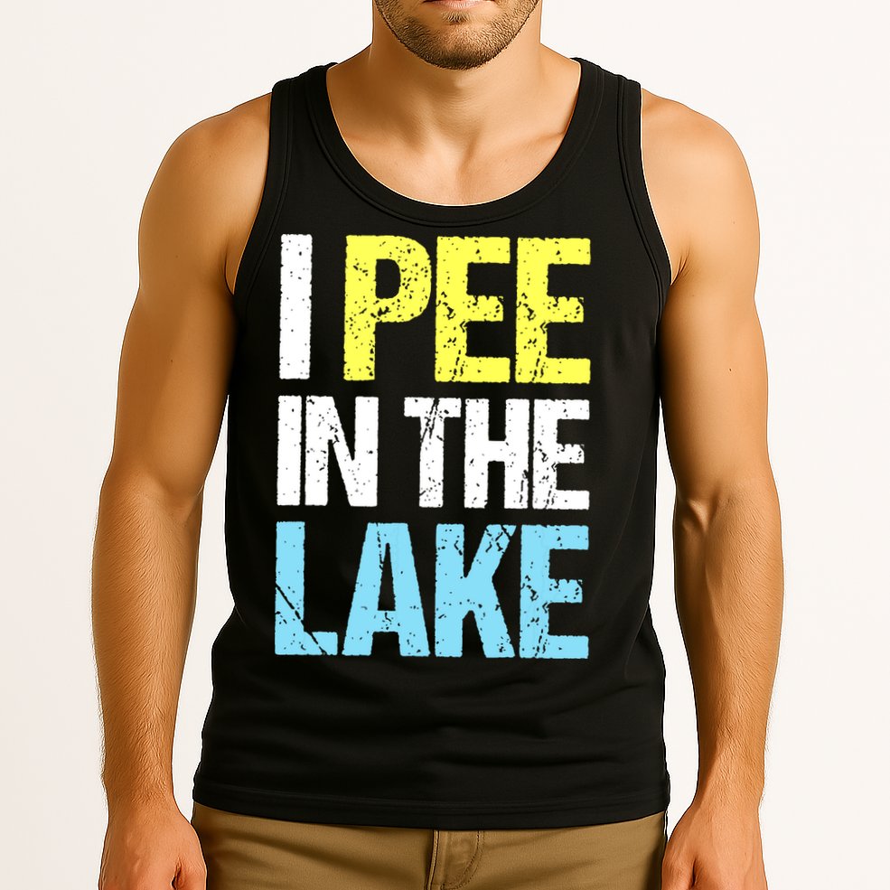 I Pee In The Lake Funny Summer Vacation Tank Top