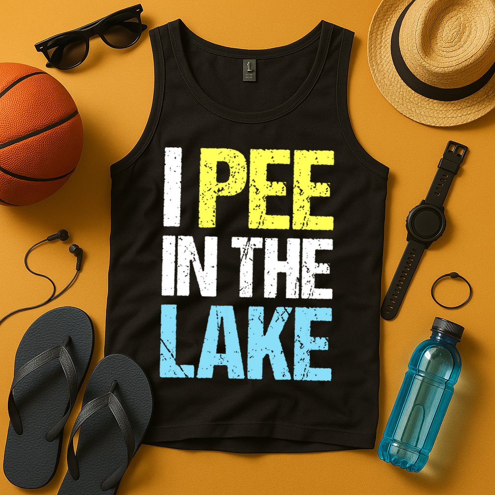 I Pee In The Lake Funny Summer Vacation Tank Top