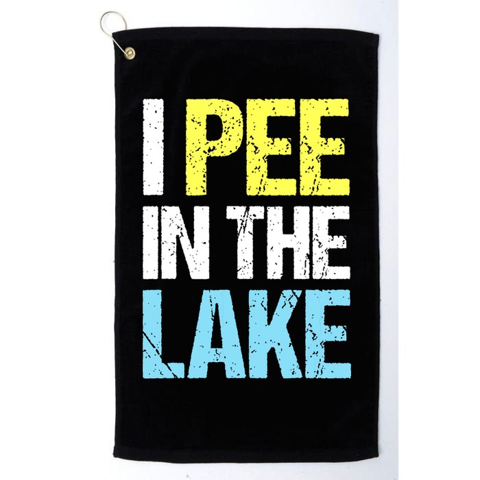 I Pee In The Lake Funny Summer Vacation Golf Towel