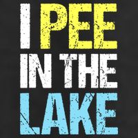 I Pee In The Lake Funny Summer Vacation Golf Towel