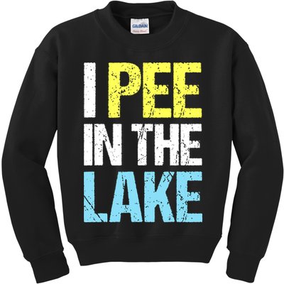 I Pee In The Lake Funny Summer Vacation Kids Sweatshirt