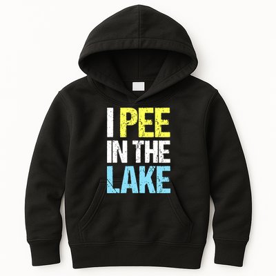 I Pee In The Lake Funny Summer Vacation Kids Hoodie