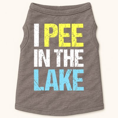 I Pee In The Lake Funny Summer Vacation Doggie Tank