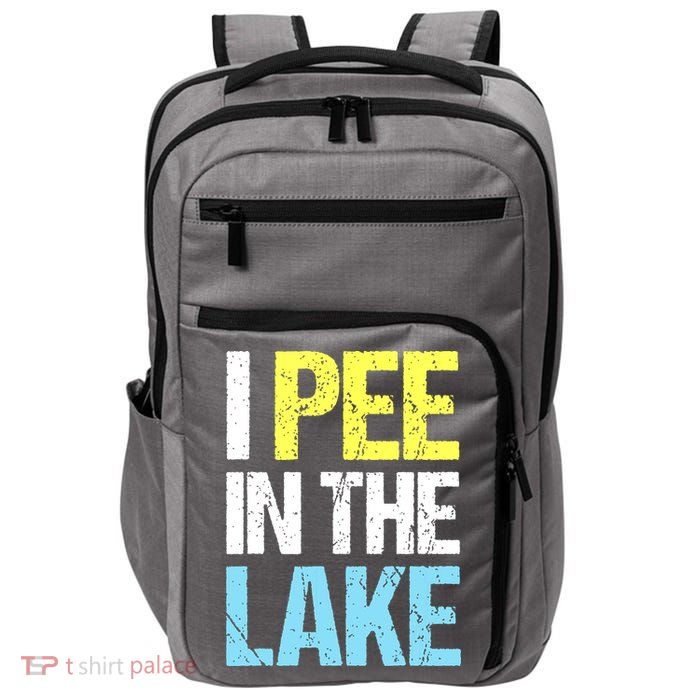 I Pee In The Lake Funny Summer Vacation Impact Tech Backpack