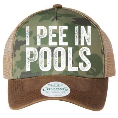I Pee In Pools Funny Legacy Tie Dye Trucker Hat