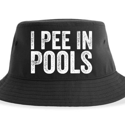 I Pee In Pools Funny Sustainable Bucket Hat