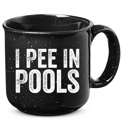 I Pee In Pools Funny 15oz Campfire Ceramic Mug