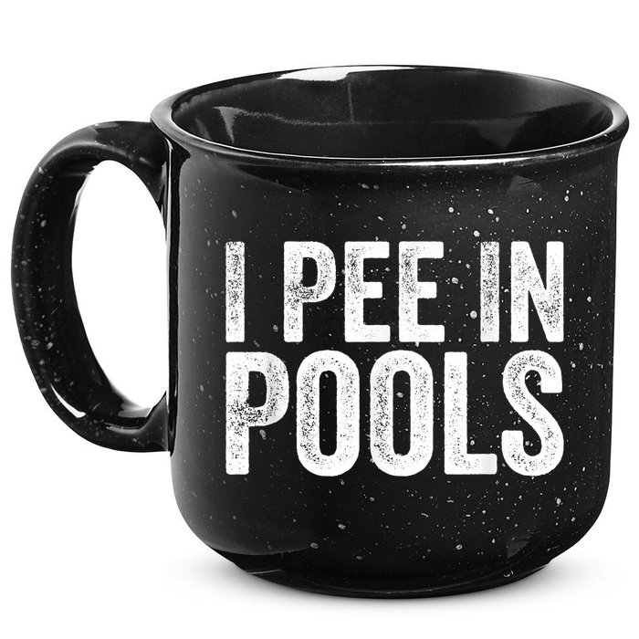 I Pee In Pools Funny 15oz Campfire Ceramic Mug