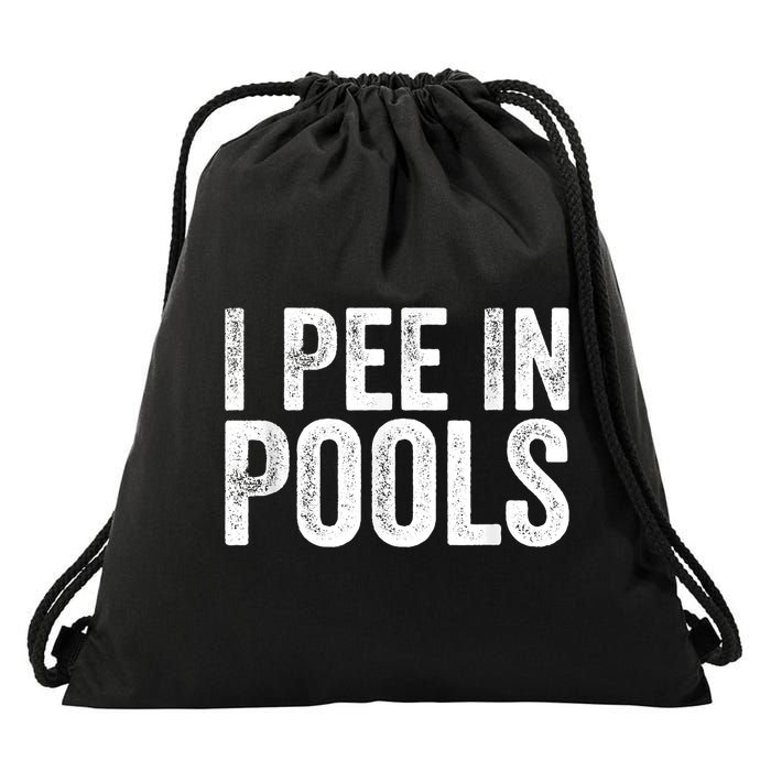 I Pee In Pools Funny Drawstring Bag