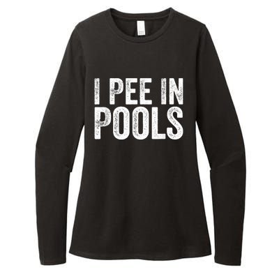 I Pee In Pools Funny Womens CVC Long Sleeve Shirt